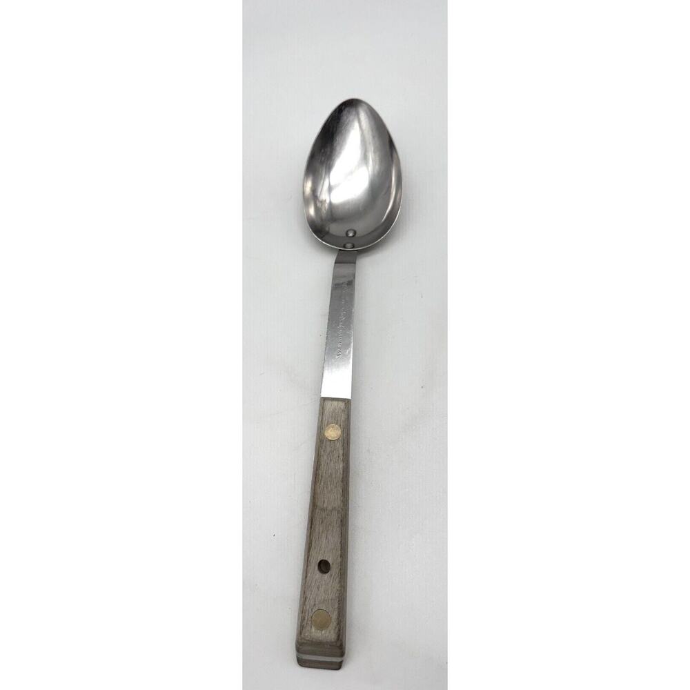 Vintage Robeson Shur Edge Stainless/Wood Utensil Serving Spoon
